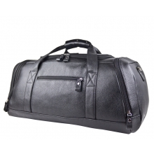 Кожаная дорожная сумка / рюкзак Napoli black (арт. 4034-01)