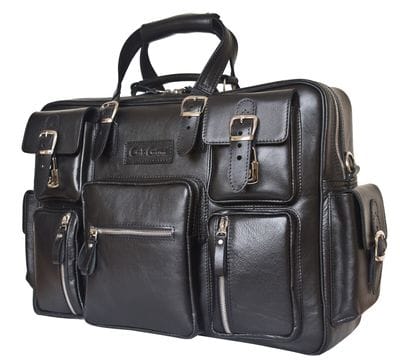 Кожаная мужская сумка Fornelli black (арт. 5033-01)