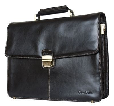 Кожаный портфель Brusado black (арт. 2011-01)