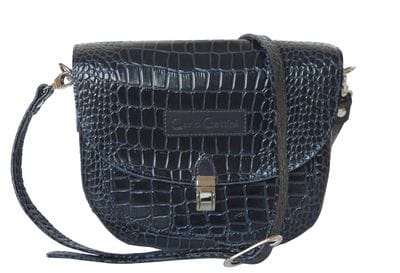 Кожаная женская сумка Amendola dark blue (арт. 8003-19)