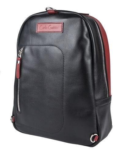 Кожаный рюкзак Albera black/red (арт. 3055-01)