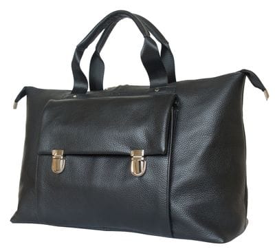 Кожаная дорожная сумка Alberola black (арт. 4015-01)